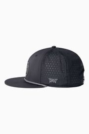 Men's Dog Tag 6-Panel High Crown Snapback Cap Black & Grey